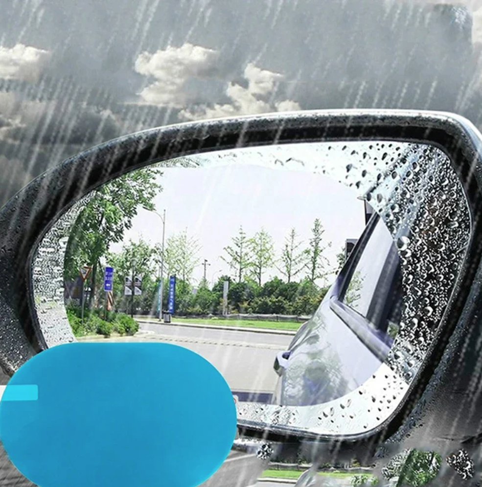 Car Rainproof Film Auto Rearview Mirror Rainproof Anti Fog Film Car Window Clear Film Windproof Protective for Motorcycle Mirror