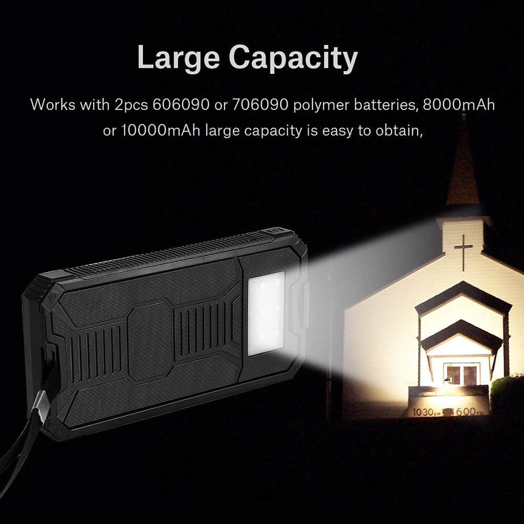 Mobile Power Bank Power Bank Case Solar Power Bank Portable 20000mAh Fast Charging Dual USB Polar Mobile Power Bank Case DIY Kit
