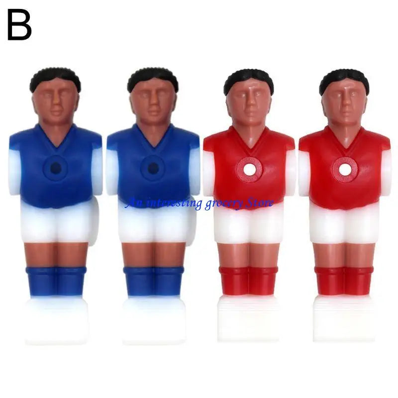 652D 4Pcs/pack Foosball Men Foosball Players Set Colorful Foosball Replacements Parts