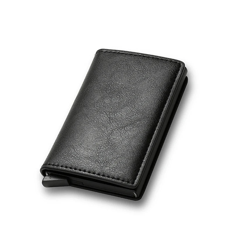 Anti Rfid Carbon Fiber ID Credit Card Holder Men Wallets Mini Automatic Pop up Bank Cardholder Case Minimalist Vallet Choice
