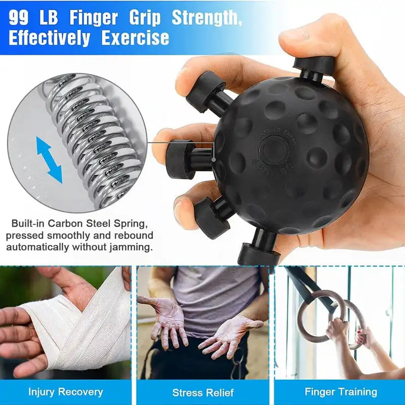 Strengthening finger exerciser, hand clamp exerciser, five-finger power device, rock climbing finger exerciser