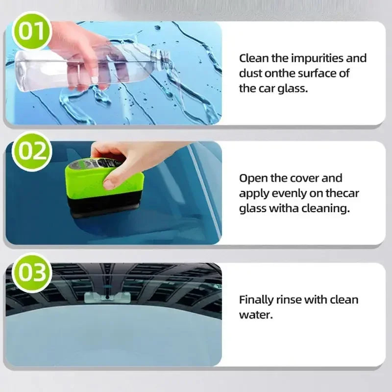 Home Cleaning Brush Car Glass Sponge Cleaning Brush Glass Oil Film Remover Automotive Front Inside Windshield Brush remover