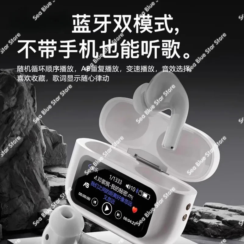New Bluetooth weather calendar camera digital display screen wireless smart headset lossless sound quality noise reduction