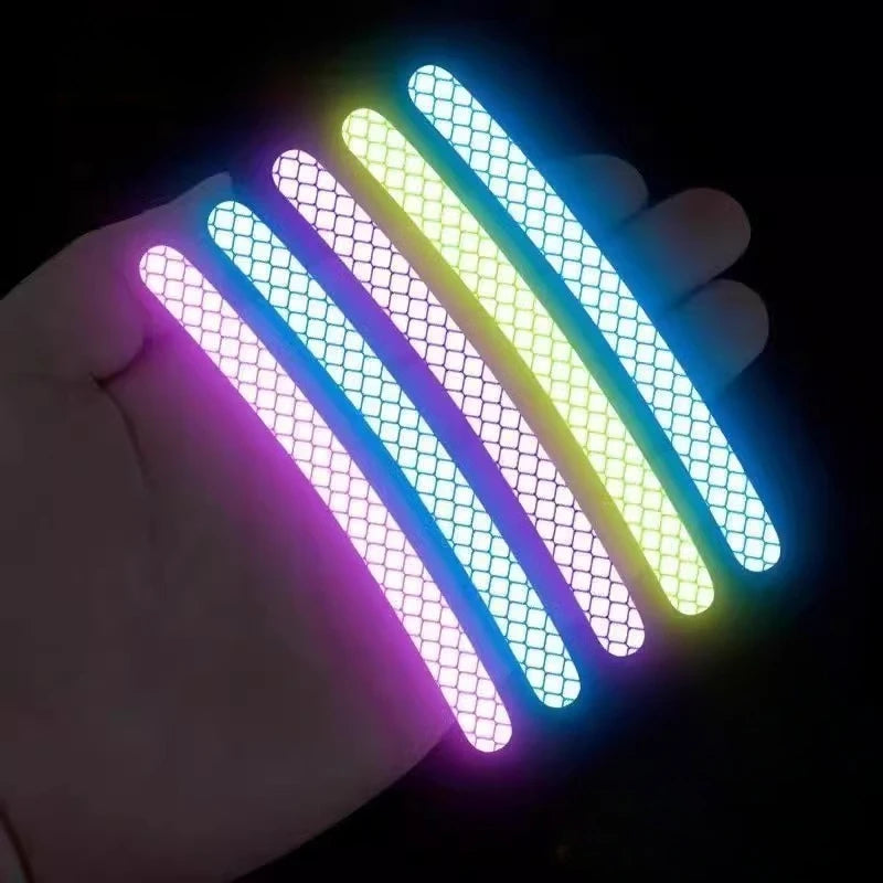 1pcs Bicycle Wheel Hub Reflective Strip Colorful Warning Stickers for Bicycles and Electric Vehicles наклейки на велосипед