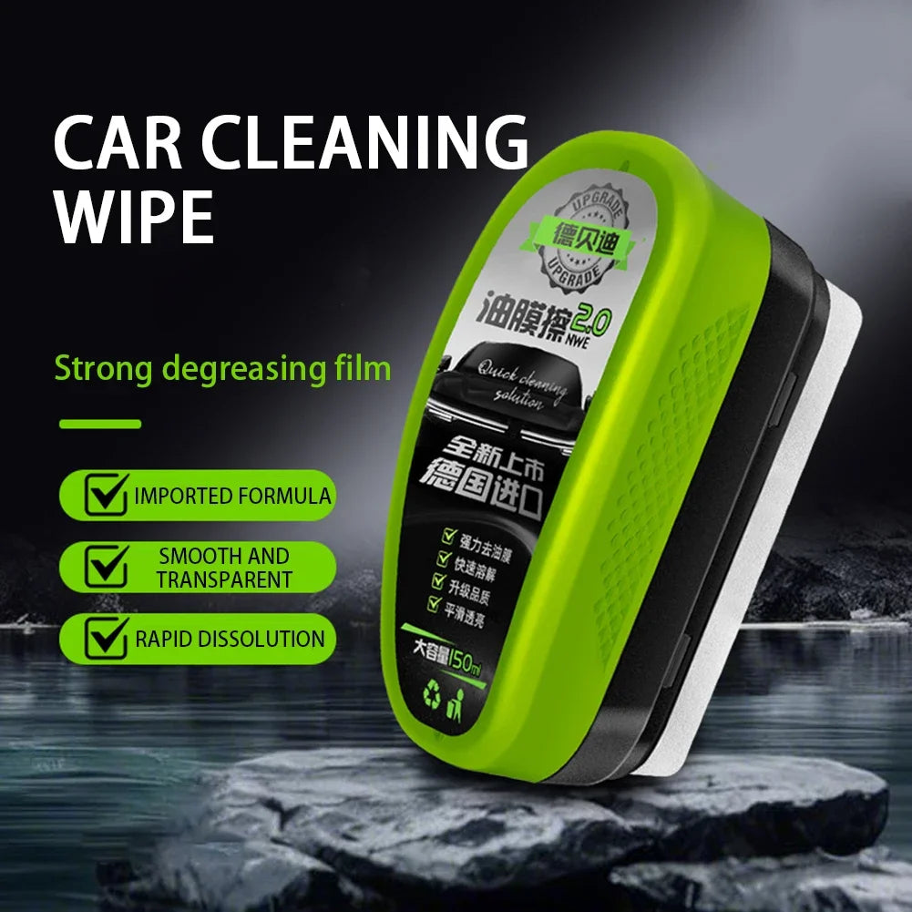 Portable Car Glass Oil Film Remover Brush For Windshield Leakproof Cover Brush Auto Car Oil Film Cleaning Brush Window Polishing