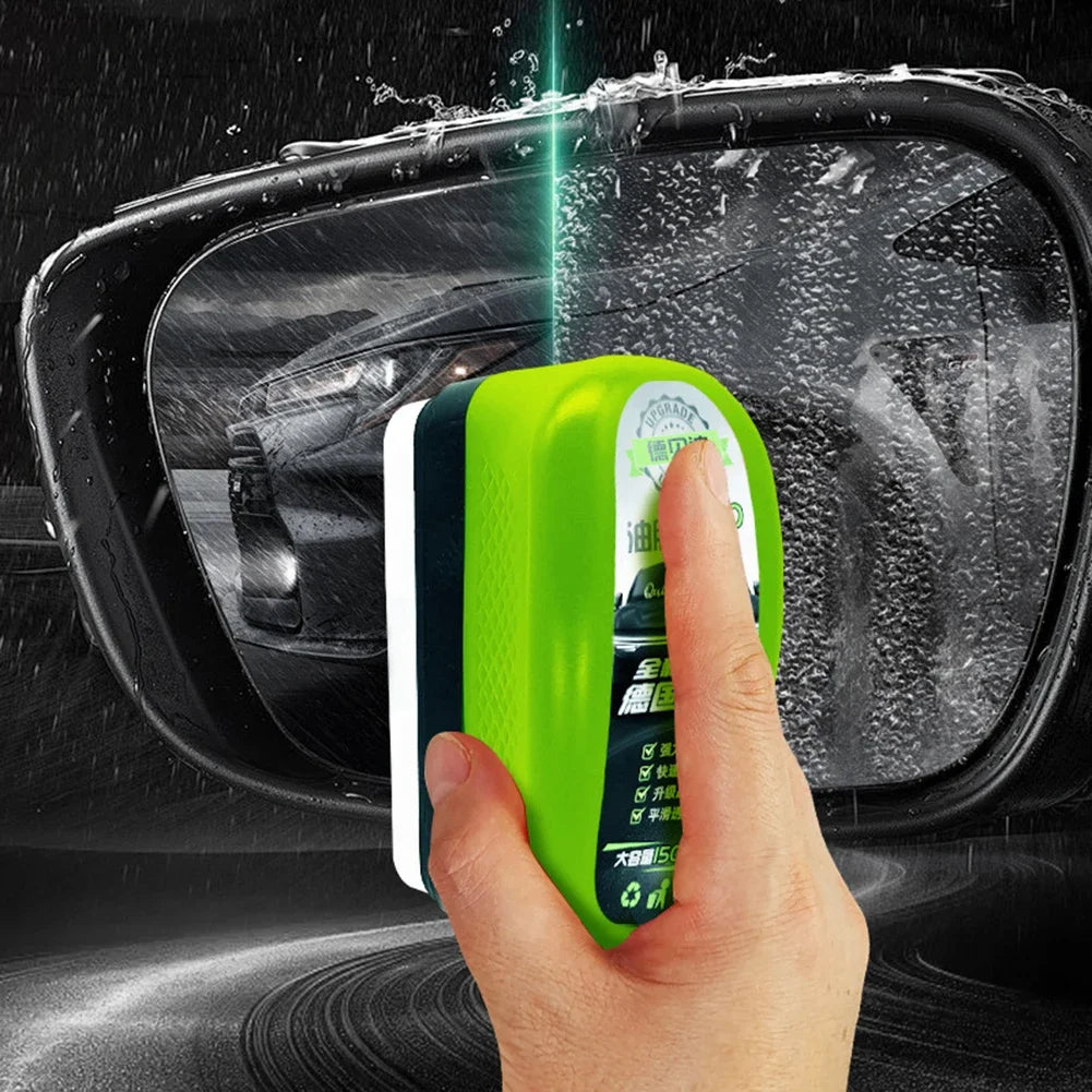 Portable Car Glass Oil Film Remover Brush For Windshield Leakproof Cover Brush Auto Car Oil Film Cleaning Brush Window Polishing