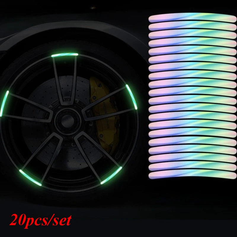 1pcs Bicycle Wheel Hub Reflective Strip Colorful Warning Stickers for Bicycles and Electric Vehicles наклейки на велосипед