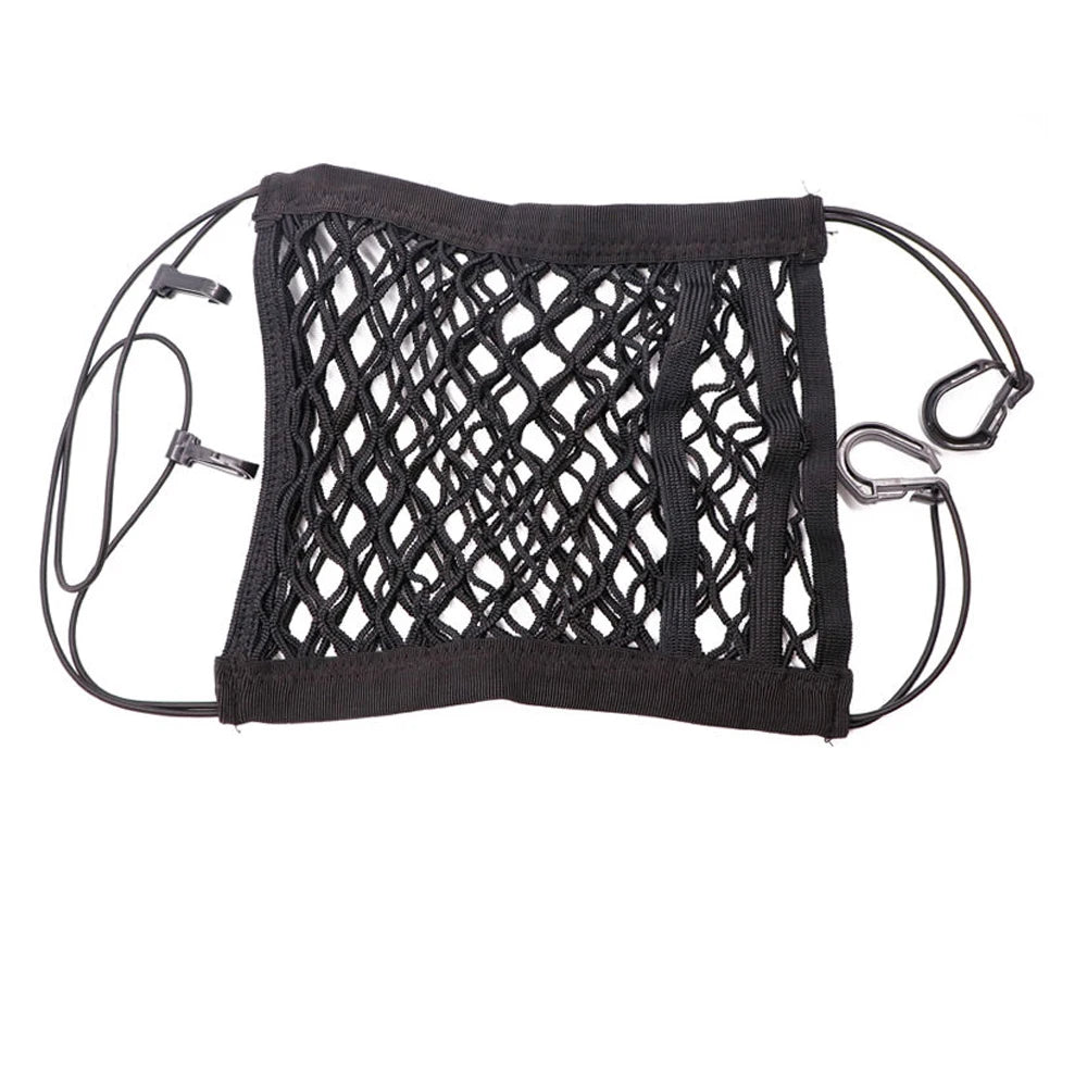 New 3-Layer Car Storage Net Bag Between Seats Car Divider Pet Barrier Stretchable Elastic Mesh Bag Organizer Auto Accessories