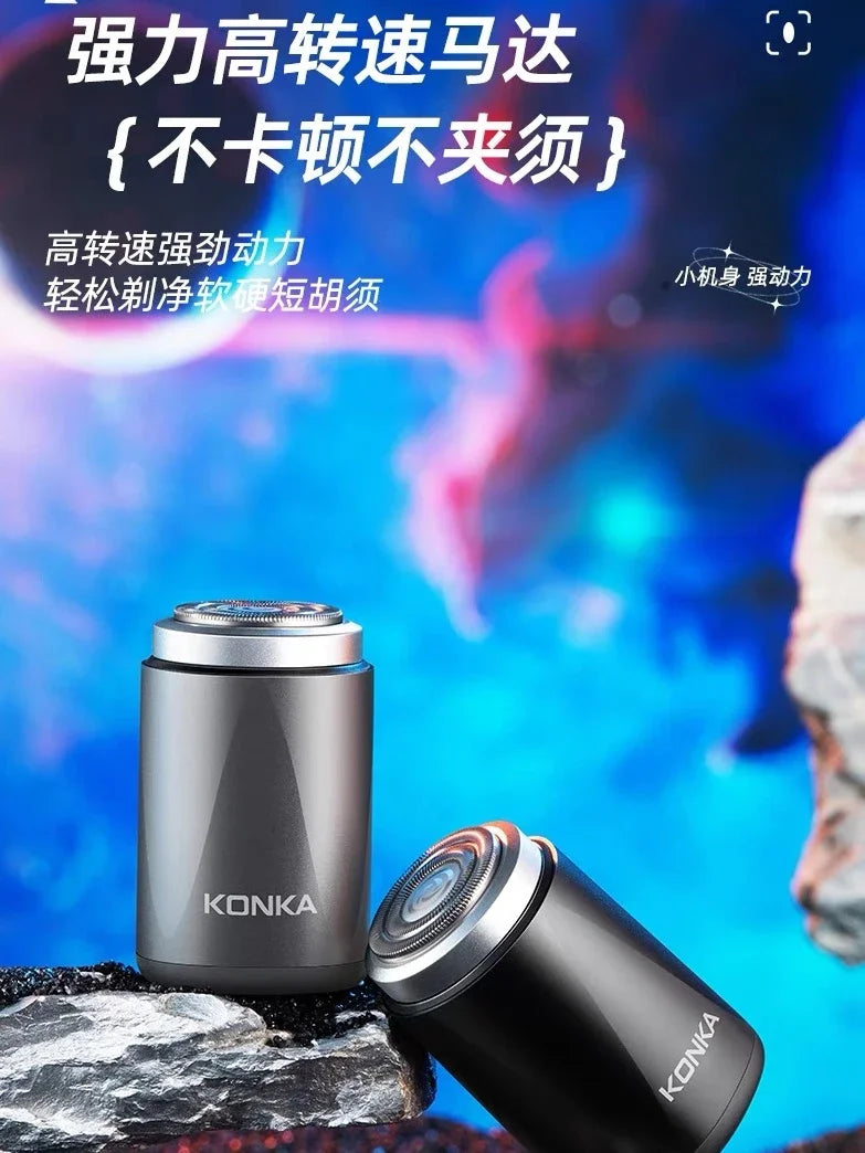 Mini electric Men's Travel Portable Full body shower gel Boyfriend Gift Razor New wet and dry double shave rotary razor