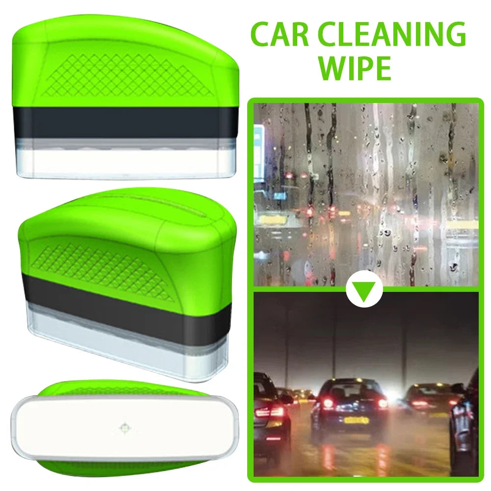 Portable Car Glass Oil Film Remover Brush For Windshield Leakproof Cover Brush Auto Car Oil Film Cleaning Brush Window Polishing