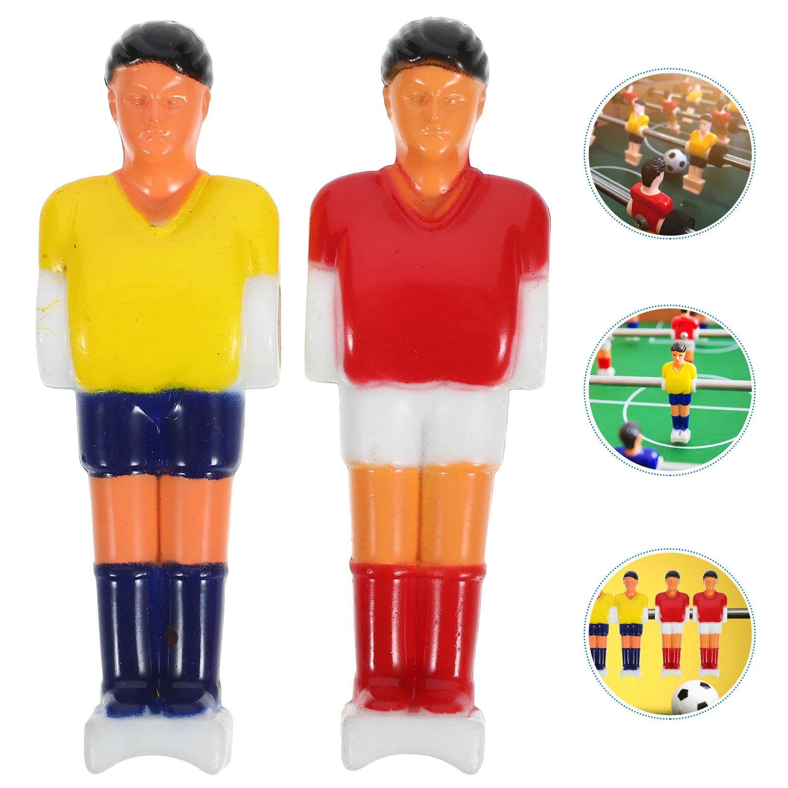 4pcs Foosball Athletes Desktop Football Players Soccer Machine Parts Pvc Wear Resistant Funny For Tabletop Football